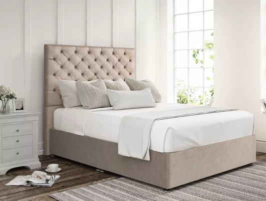 Chesterfield Upholstered Headboard and Divan Base – view 2