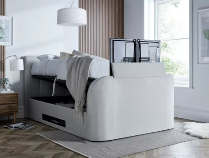 Copenhagen Upholstered Ottoman TV Bed - Shell