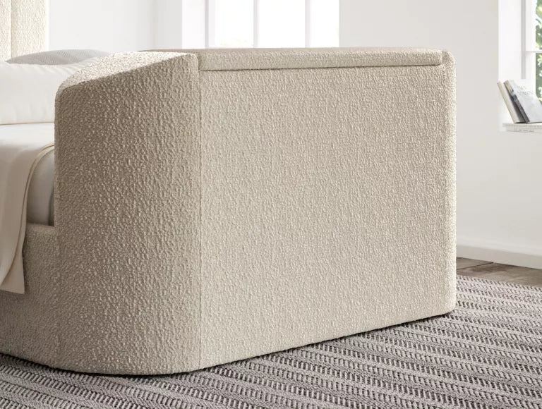 Berkley Upholstered Boucle Ivory Ottoman TV Bed – view 5