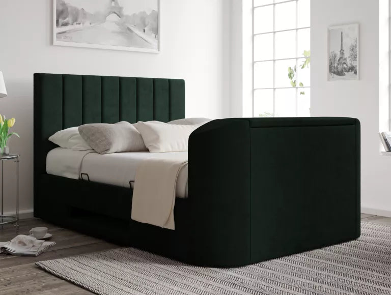 Berkley Upholstered Hugo Bottle Green Ottoman TV Bed – view 7