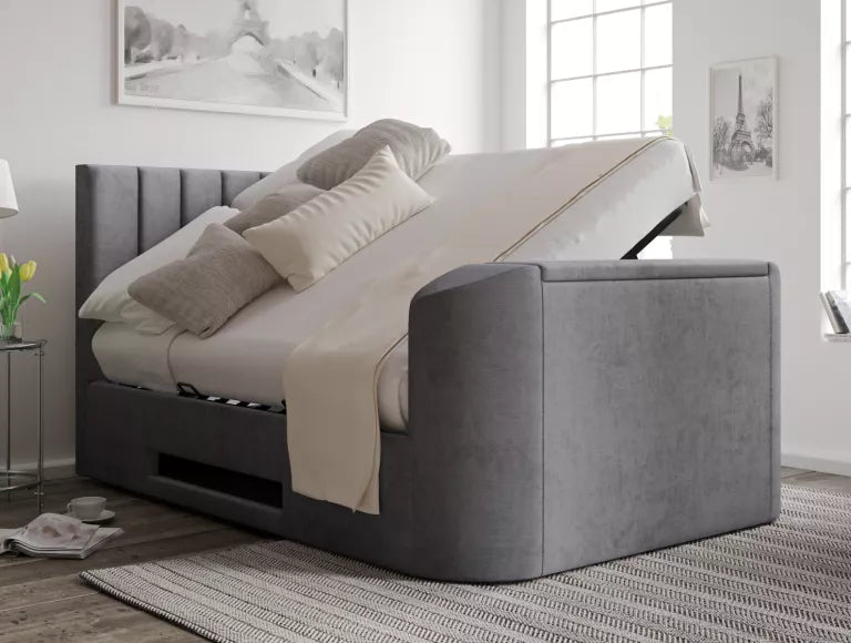 Berkley Upholstered Hugo Platinum Ottoman TV Bed – view 7