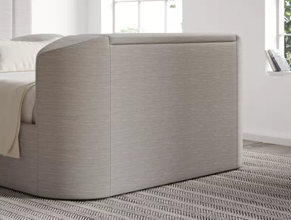 Berkley Upholstered Linea Fog Ottoman TV Bed