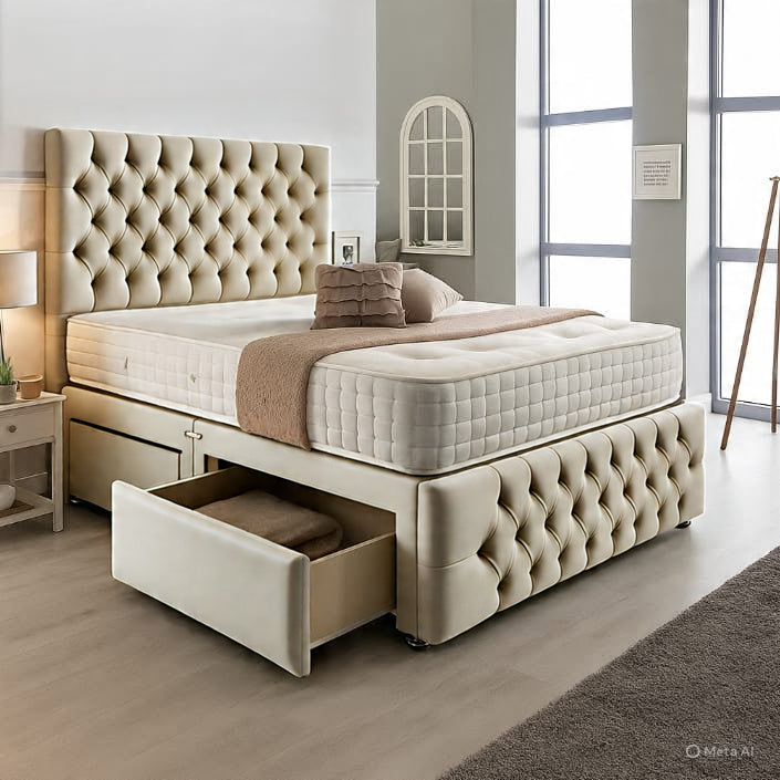 Chesterfield Matching Headboard & Footboard Divan Set – view 4