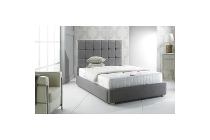 Grey Linen Look Bed Frame Upholstered Sleigh Bed Frame