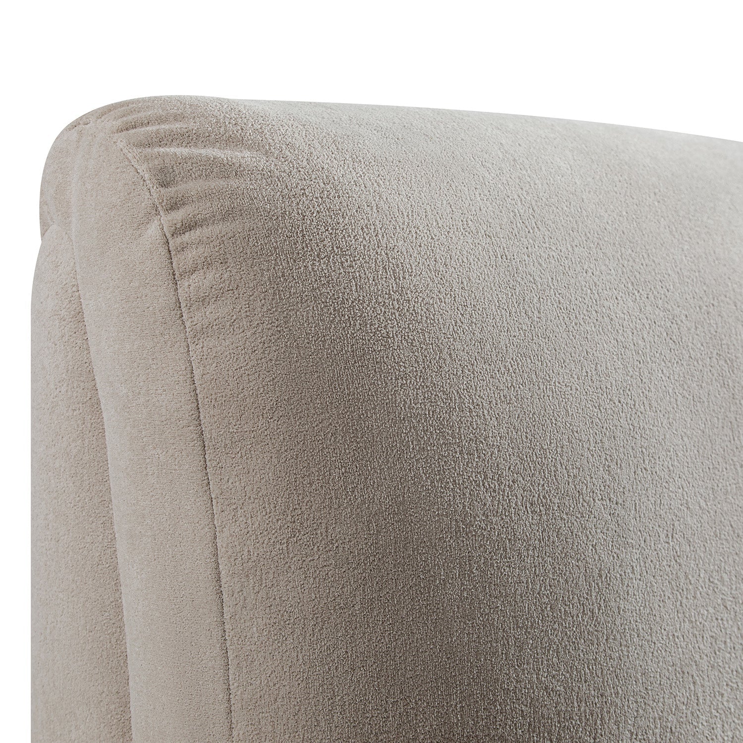 Thera Pillow Headboard Upholstered Bed, Fawn Chenille