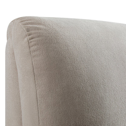 Thera Pillow Headboard Upholstered Bed, Fawn Chenille