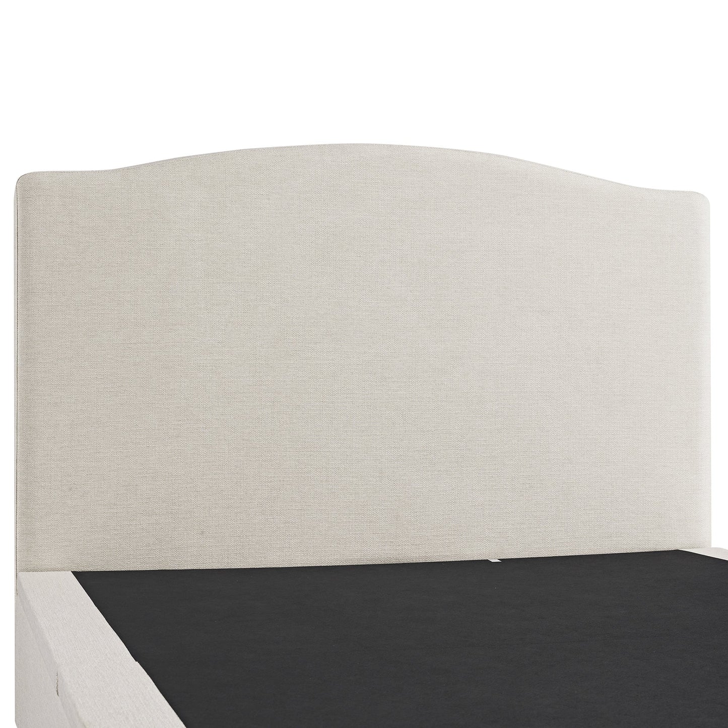 Chilworth Upholstered Ottoman Bed with Storage, Ivory Weave Fabric