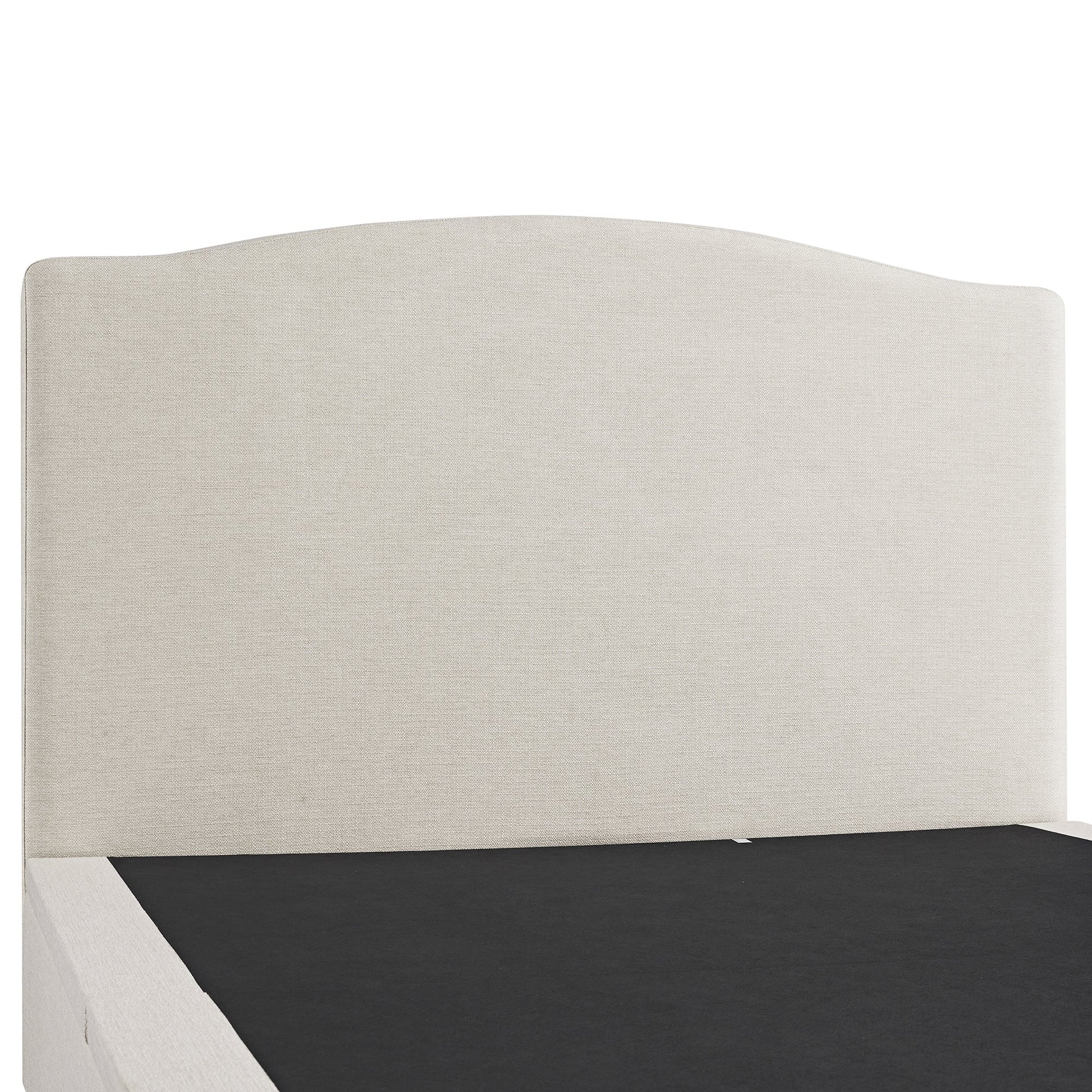 Chilworth Upholstered Ottoman Bed with Storage, Ivory Weave Fabric