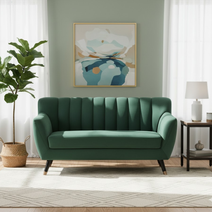 KD 2-Seater Velvet Sofa