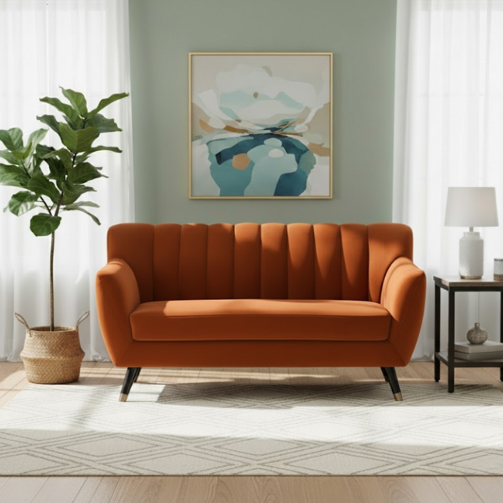 KD 2-Seater Velvet Sofa