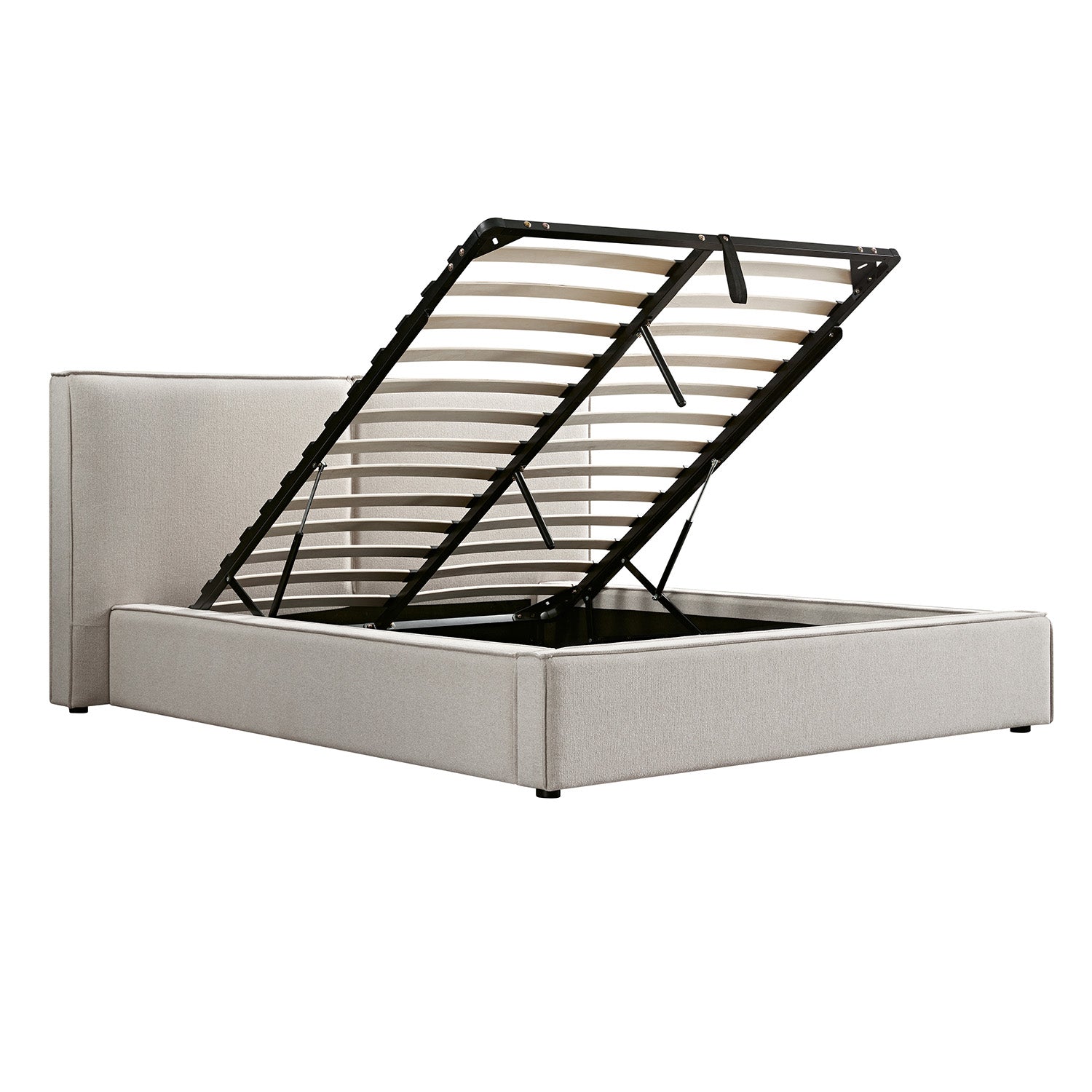 Claudine Ottoman Bed with Storage, Oatmeal Weave