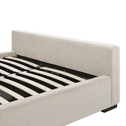 Antoine Side-Opening Ottoman Bed with Storage, Soft Beige Chenille