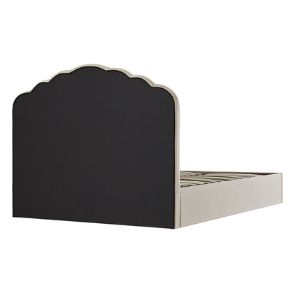 Hana Ottoman Bed with Storage, Warm Stone Velvet