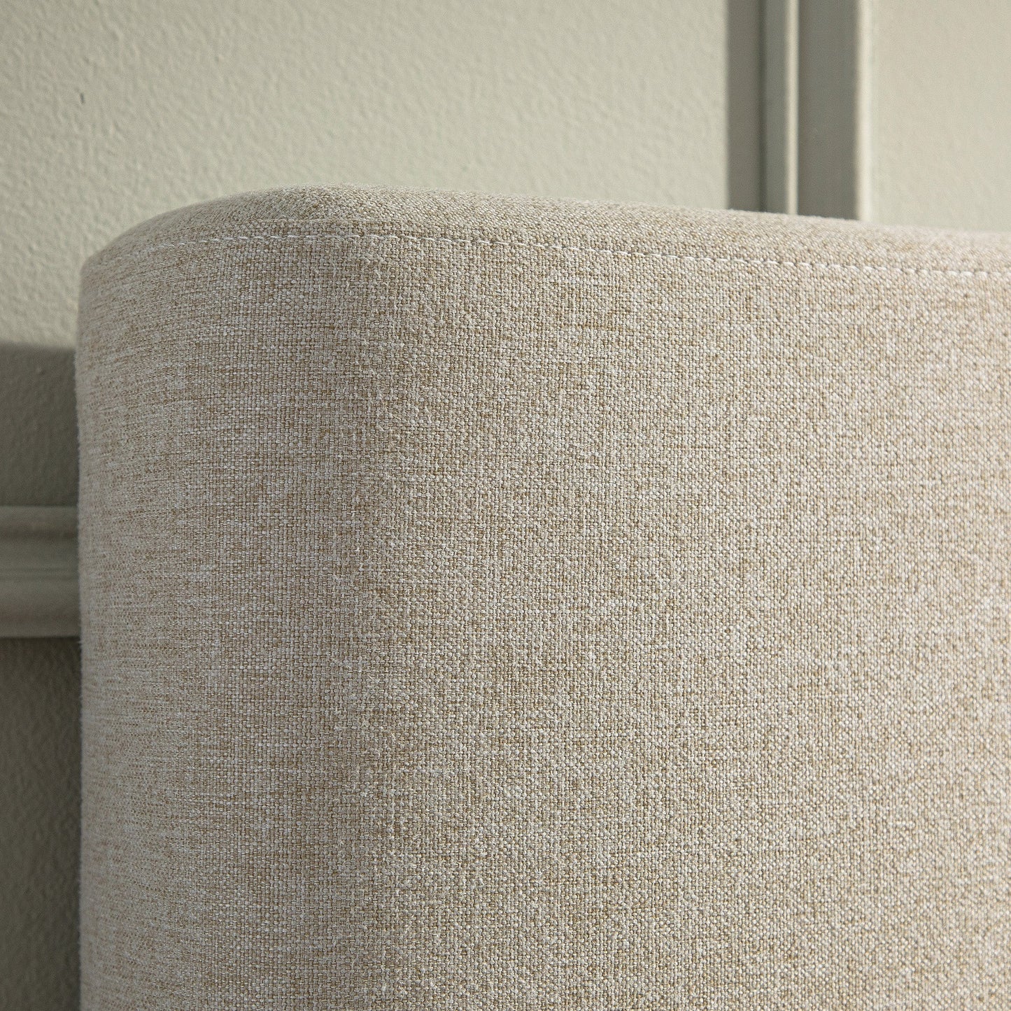 Egerton Box-Pleat Ottoman Bed with Storage, Oatmeal Brushed Fabric