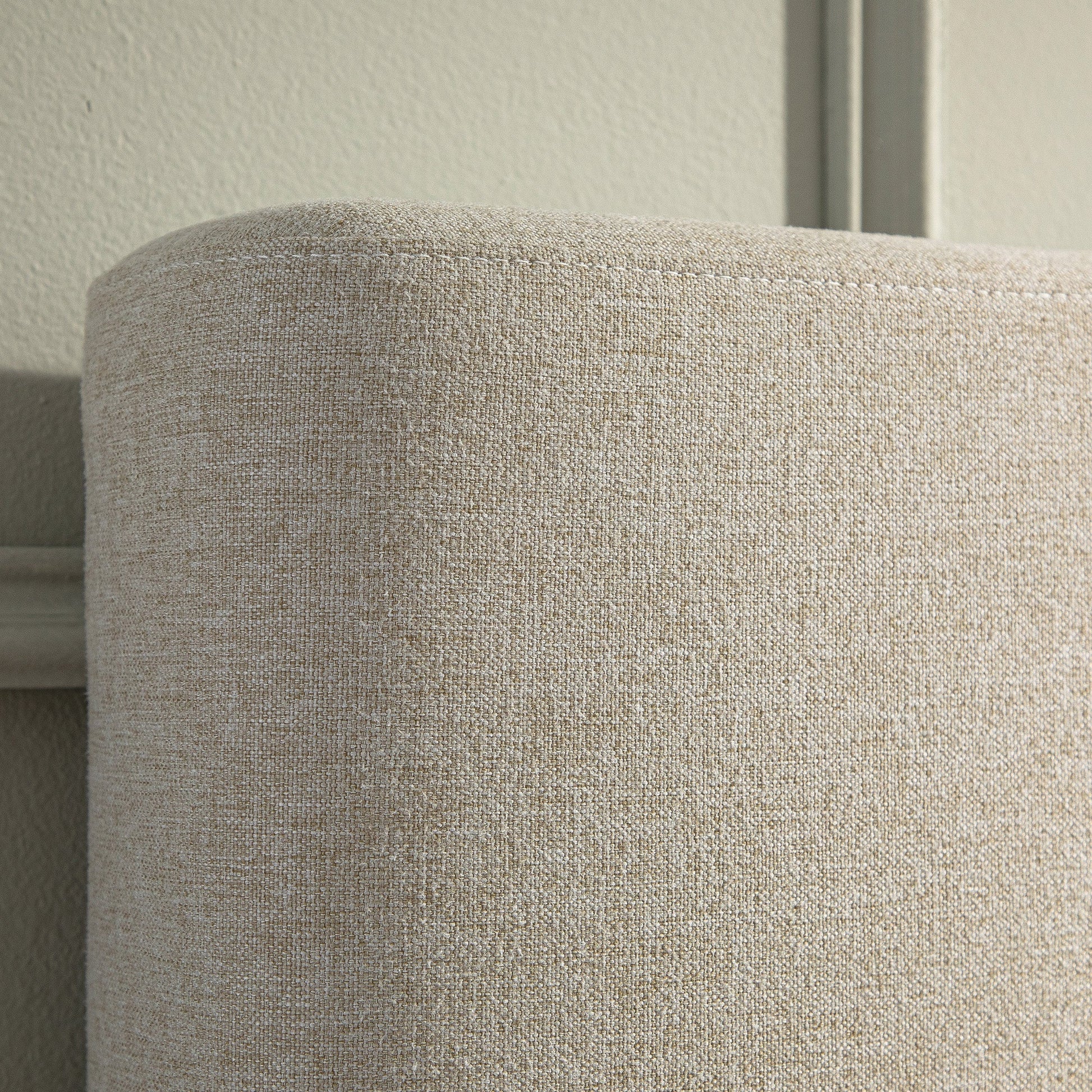 Egerton Box-Pleat Ottoman Bed with Storage, Oatmeal Brushed Fabric