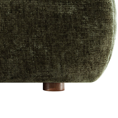 Thera Pillow Headboard Upholstered Bed, Moss Green Chenille