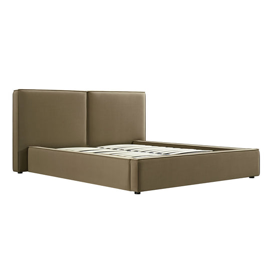 Claudine Ottoman Bed with Storage, Hazelnut Velvet