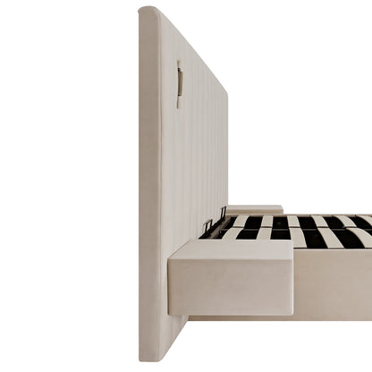 Tremezzo Oversized Ottoman Bed with Storage, Champagne Velvet