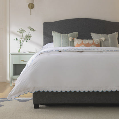 Chilworth Upholstered Ottoman Bed with Storage, Dark Grey Weave Fabric