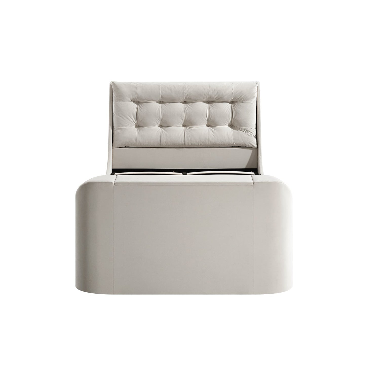 Hadley Champagne Velvet TV Bed with Ottoman Storage
