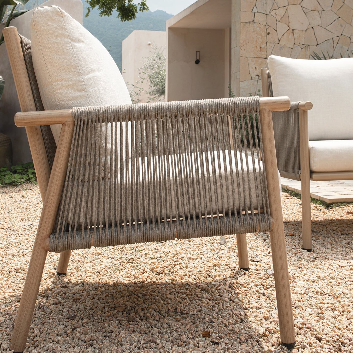 Soller Indoor and Outdoor Rope Weave 4-Seater Sofa Set