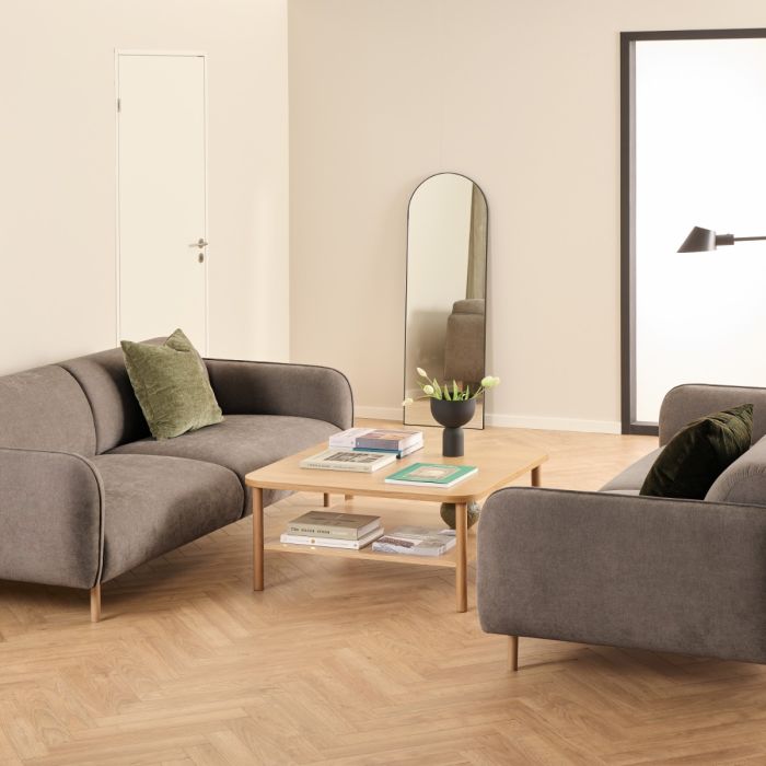 Set of 2 Ashford 3-Seater Sofas – Hadley Dusty Brown Upholstery