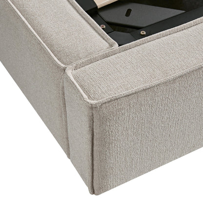 Claudine Ottoman Bed with Storage, Oatmeal Weave
