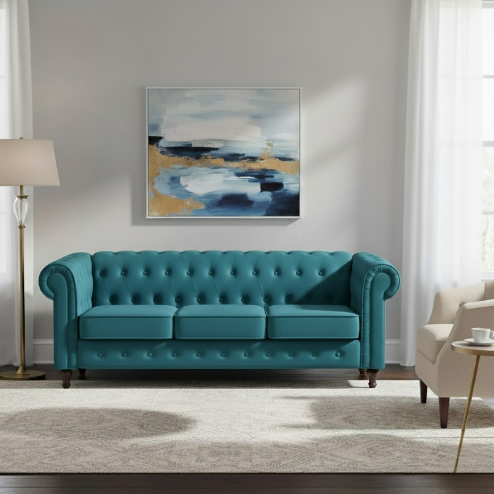 3-Seater Chesterfield Sofa – KD Velvet