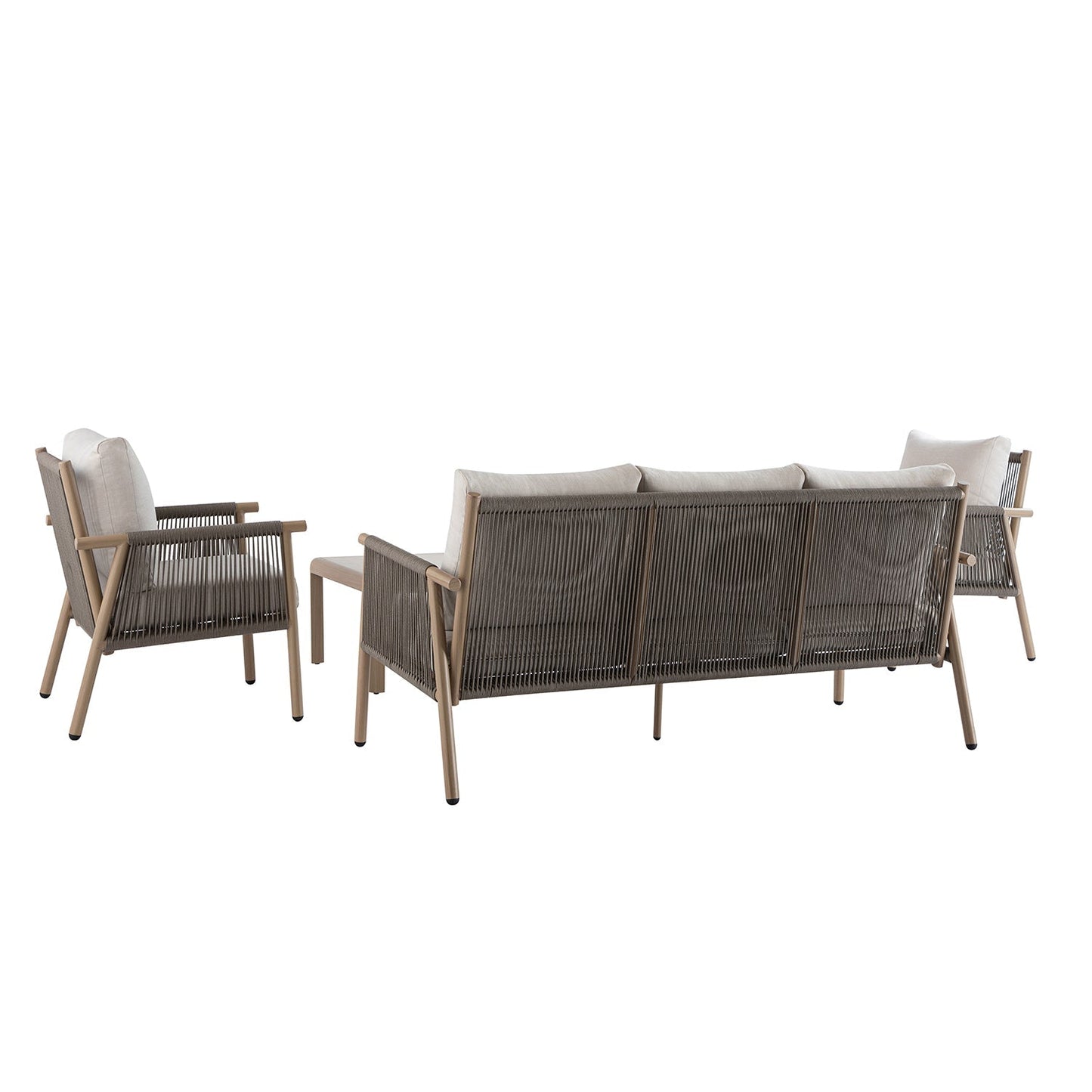 Soller Indoor and Outdoor Rope Weave 5-Seater Sofa Set