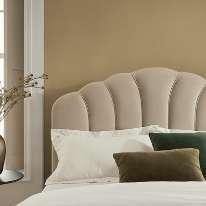 Hana Ottoman Bed with Storage, Warm Stone Velvet