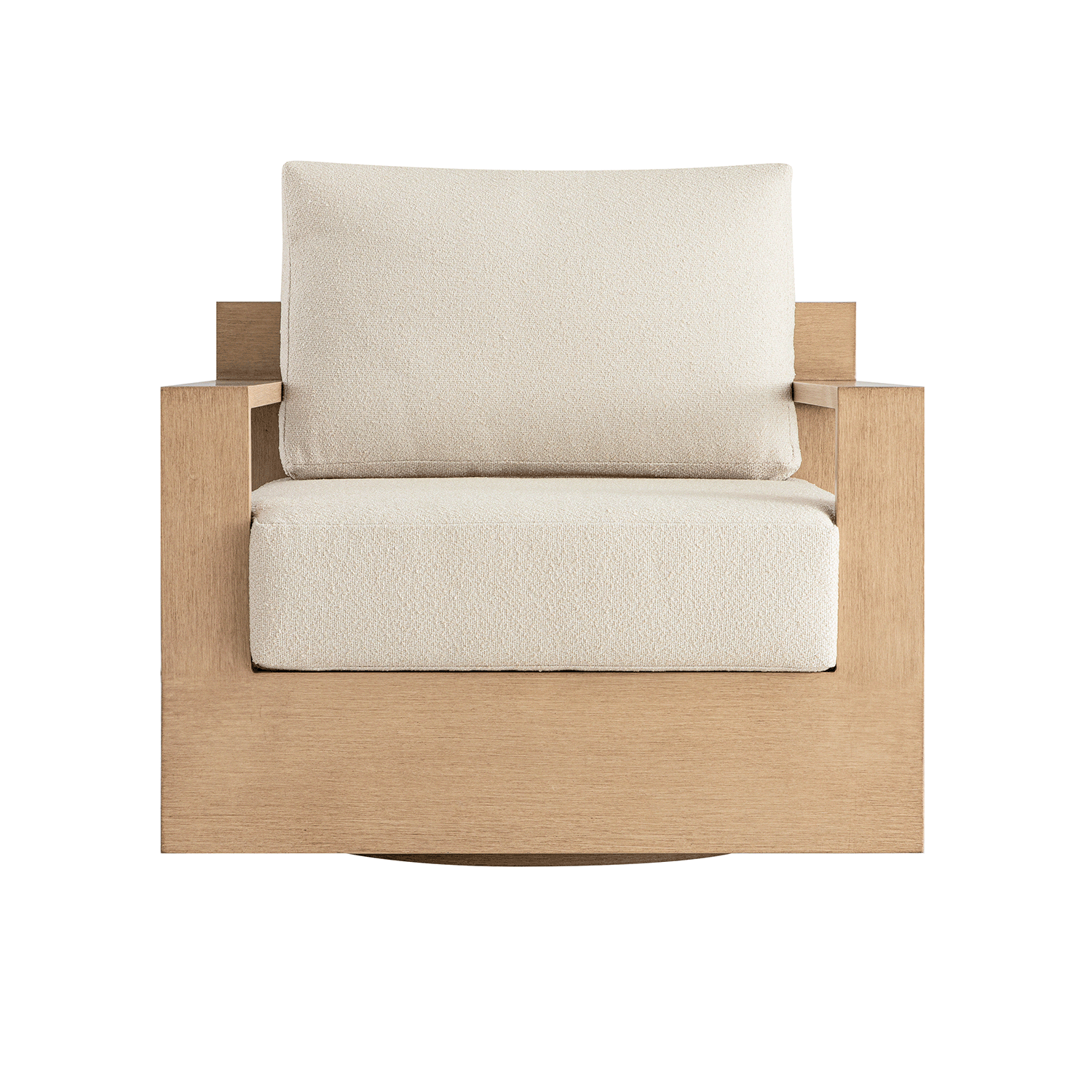 Jardin Aluminium Outdoor Swivel Armchair, Natural