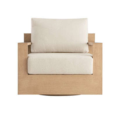 Jardin Aluminium Outdoor Swivel Armchair, Natural