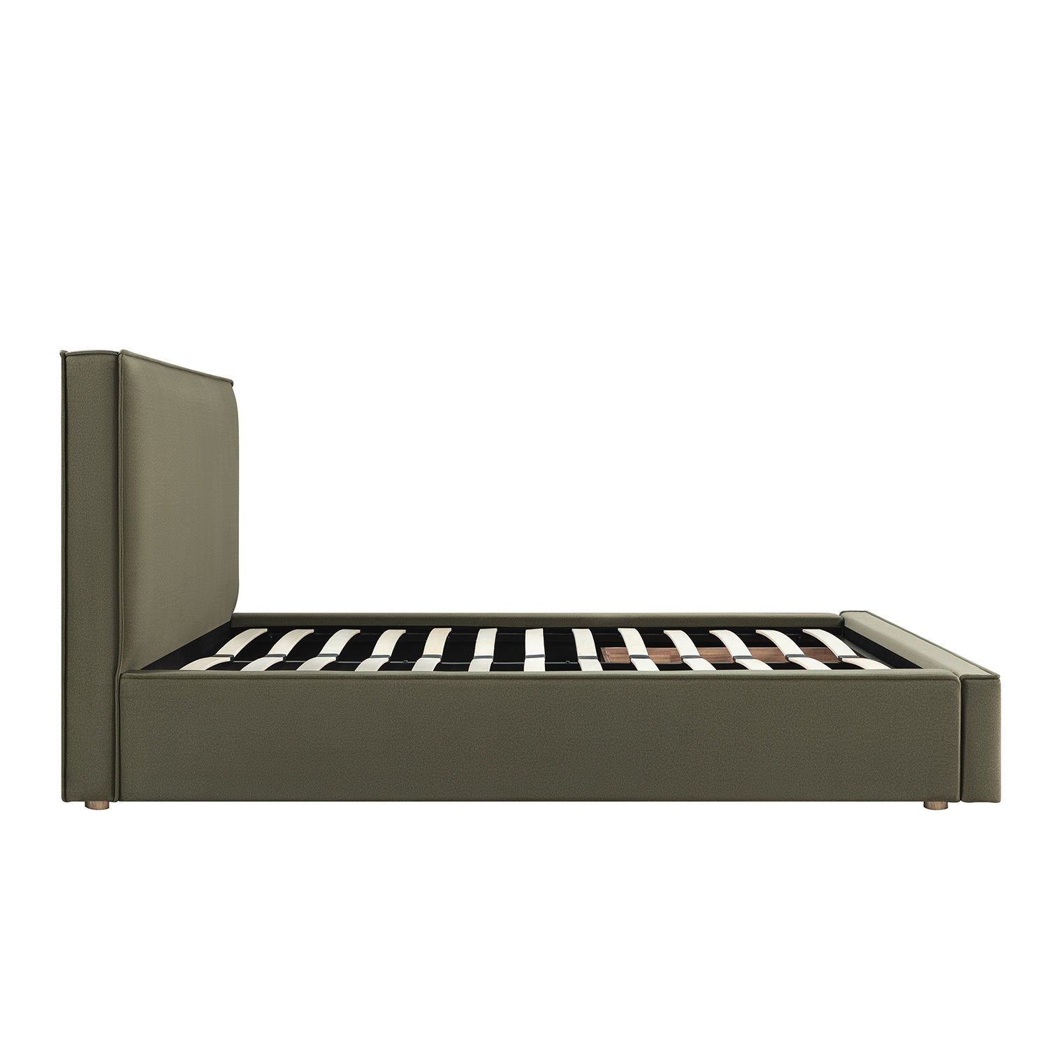 Forte Drawer Bed with Storage, Dried Herb Mohair