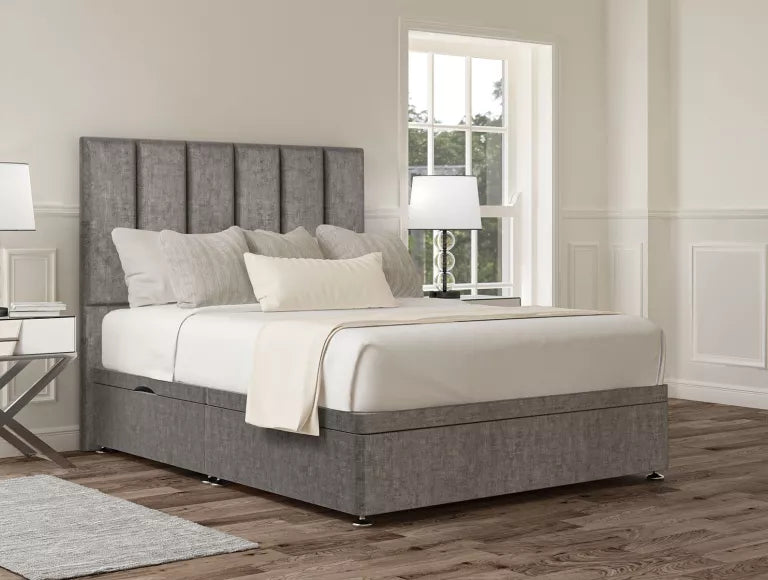 Empire Upholstered Headboard and Ottoman Base – view 3