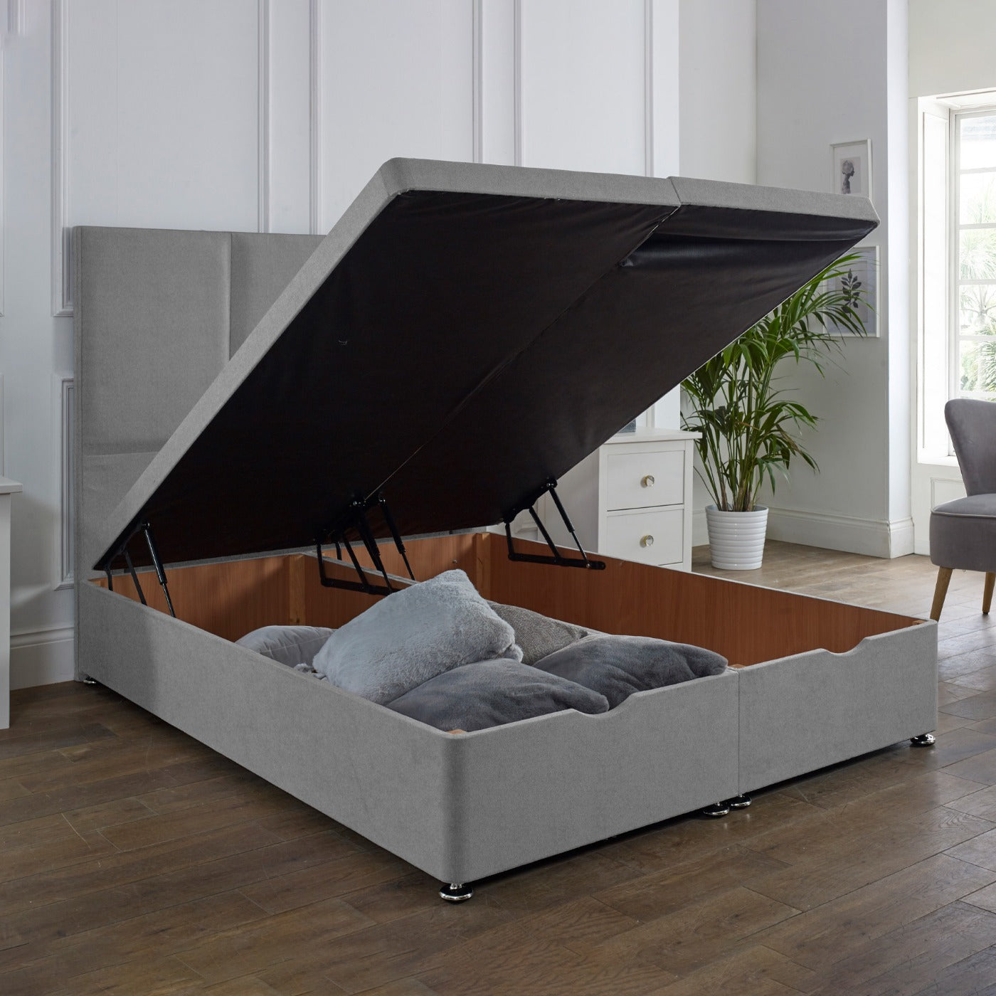 Westminster Ottoman End Lift Storage Divan Bed - Optional Headboard