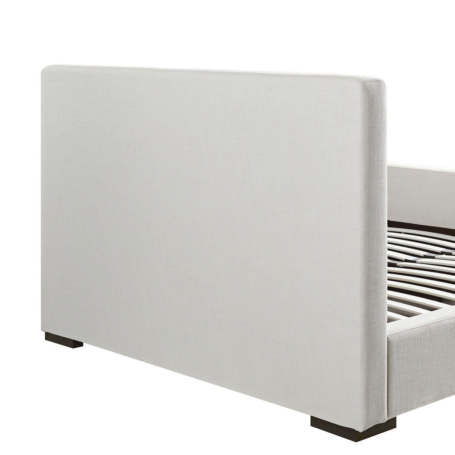 Antoine Side-Opening Ottoman Bed with Storage, Ivory Linen Blend