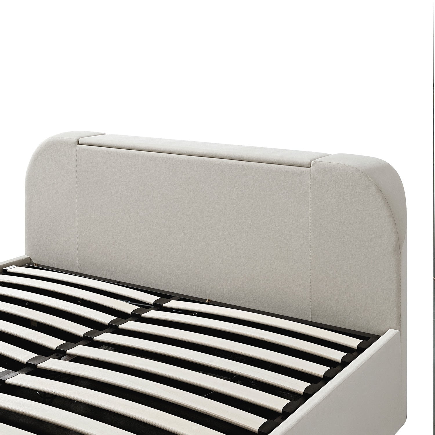 Hadley Champagne Velvet TV Bed with Ottoman Storage