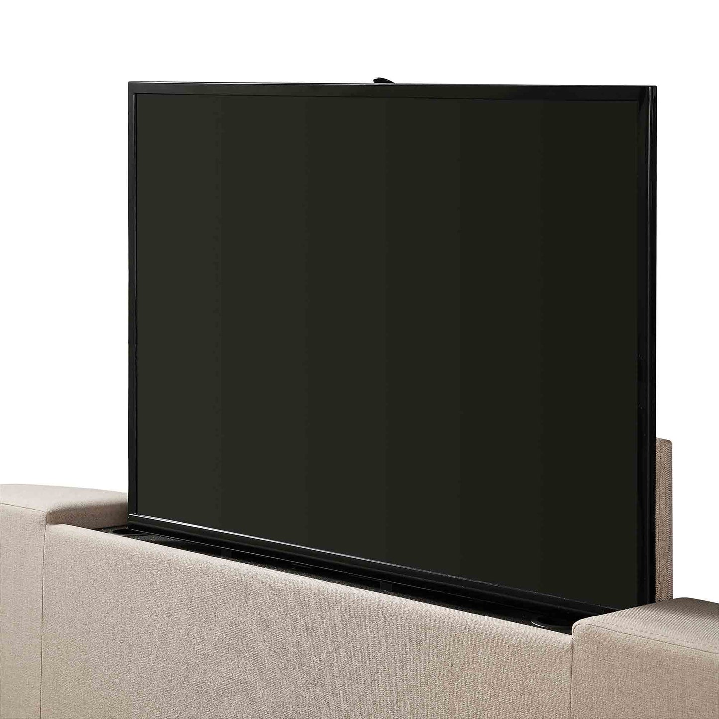 Wilton Warm Stone Fabric TV Bed with Ottoman Storage