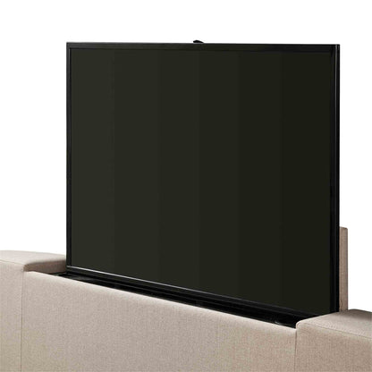 Wilton Warm Stone Fabric TV Bed with Ottoman Storage