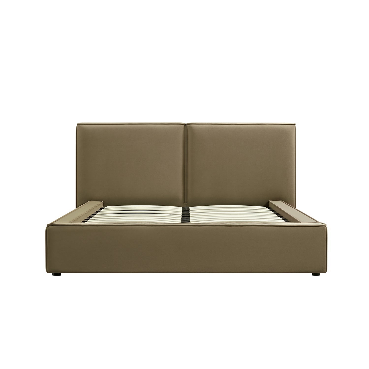 Claudine Ottoman Bed with Storage, Hazelnut Velvet