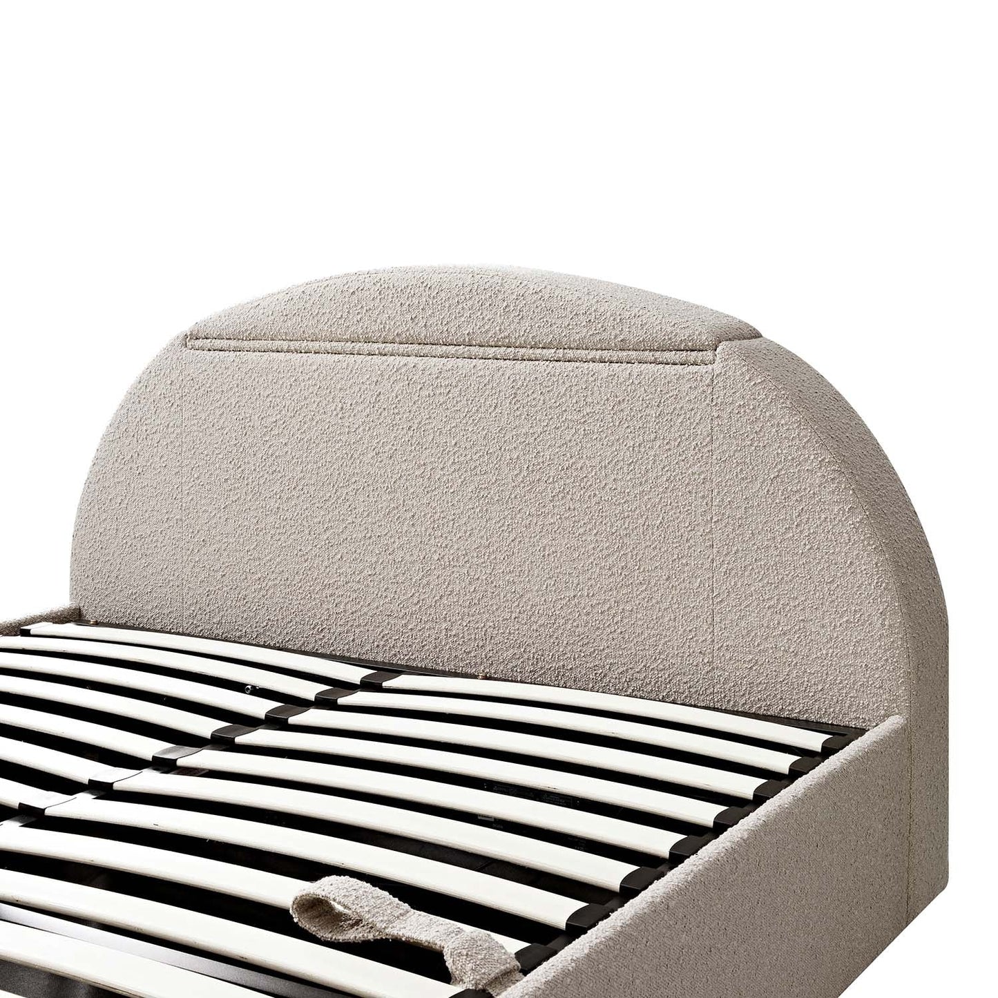 Archer Taupe Boucle TV Bed with Ottoman Storage