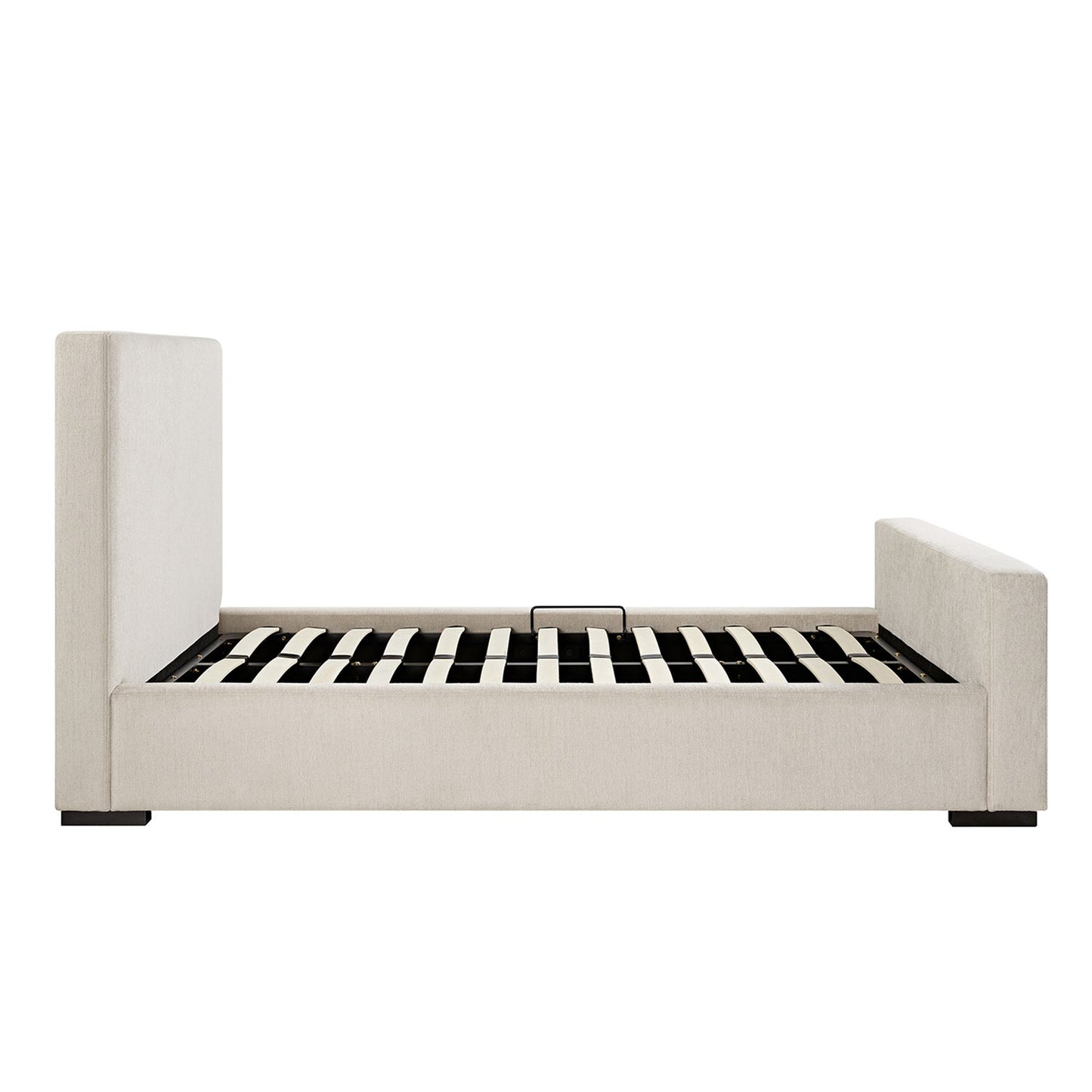 Antoine Side-Opening Ottoman Bed with Storage, Soft Beige Chenille
