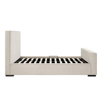 Antoine Side-Opening Ottoman Bed with Storage, Soft Beige Chenille