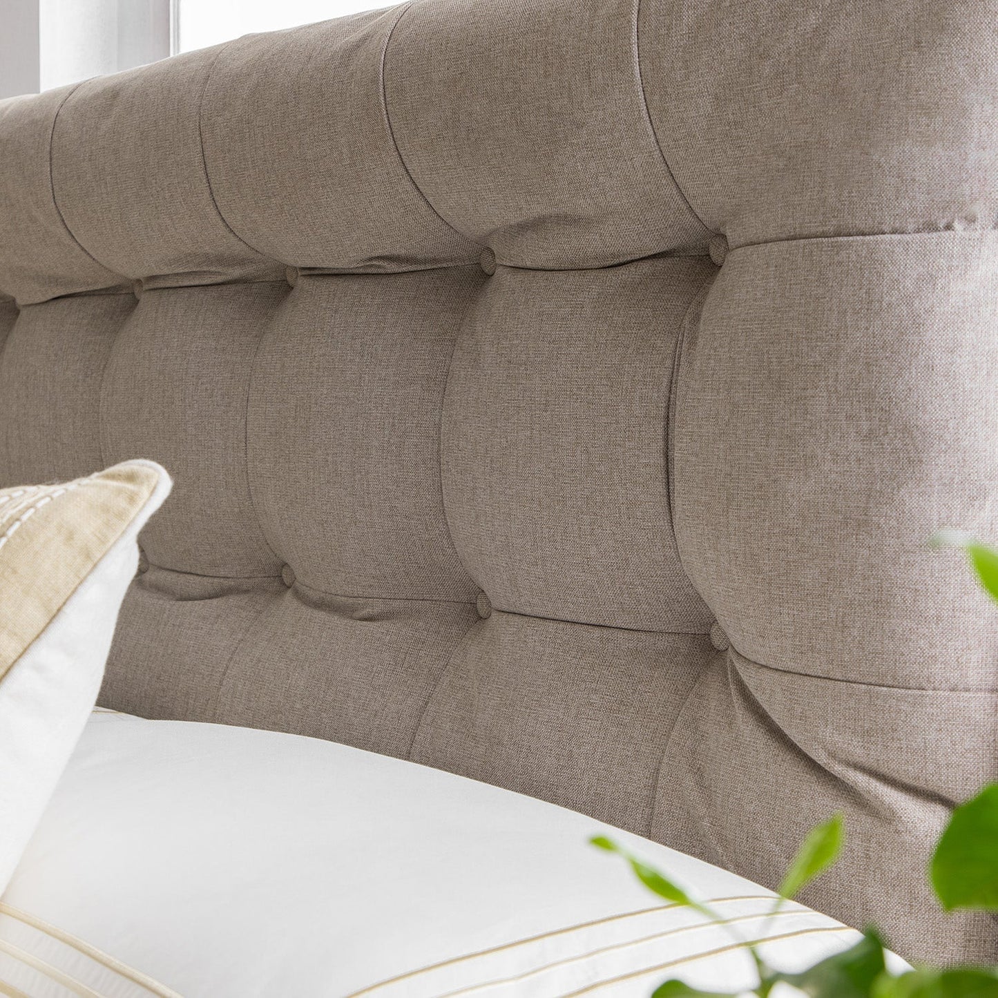 Hadley Stone Fabric TV Bed with Ottoman Storage