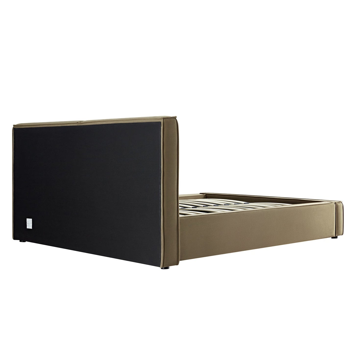 Claudine Ottoman Bed with Storage, Hazelnut Velvet