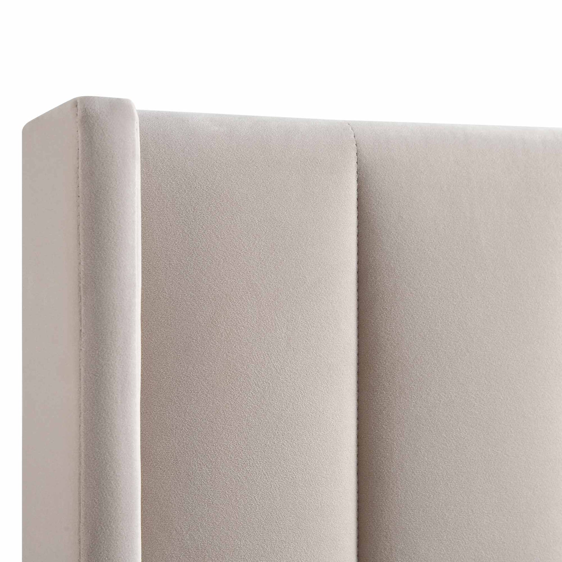 Wilton Champagne Velvet Ottoman Bed with Storage
