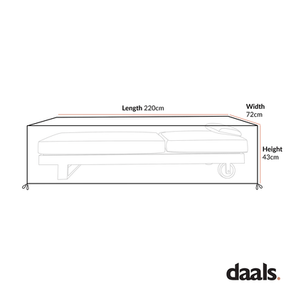 Garden Furniture Cover for Montrose Aluminium Outdoor Sun Lounger