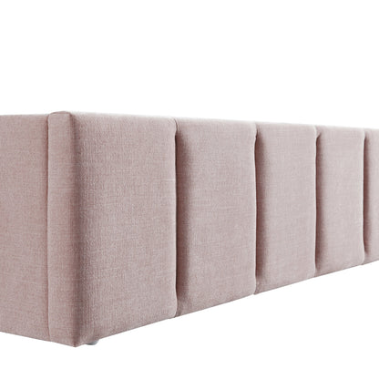 Hana Ottoman Bed with Storage, Petal Pink Chenille