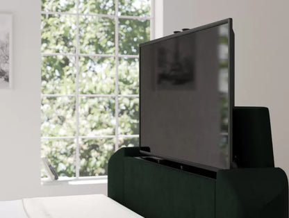Berkley Upholstered Hugo Bottle Green Ottoman TV Bed - Bed Frame Only