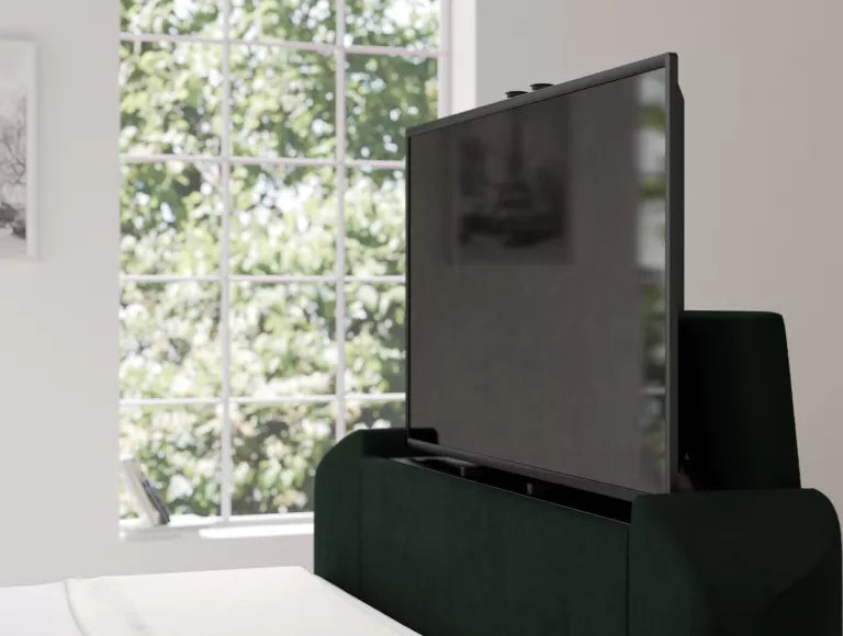 Berkley Upholstered Hugo Bottle Green Ottoman TV Bed – view 3